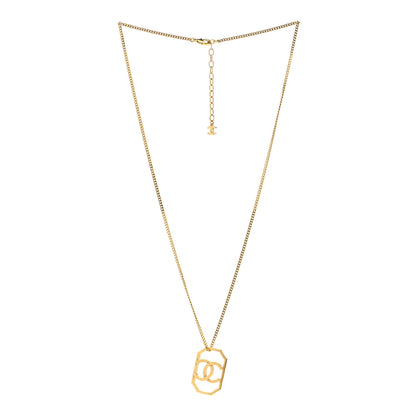 Chanel Metal CC Chain Pendant Necklace Gold 3 of 6