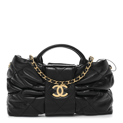 Chanel Lambskin Quilted Mini Bow Bag Black 1 of 11