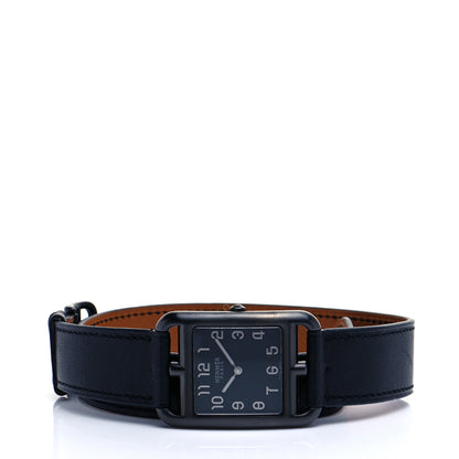 Hermes PVD Stainless Steel Barenia 29mm Cape Cod Double Tour Quartz Watch Noir 2 of 6