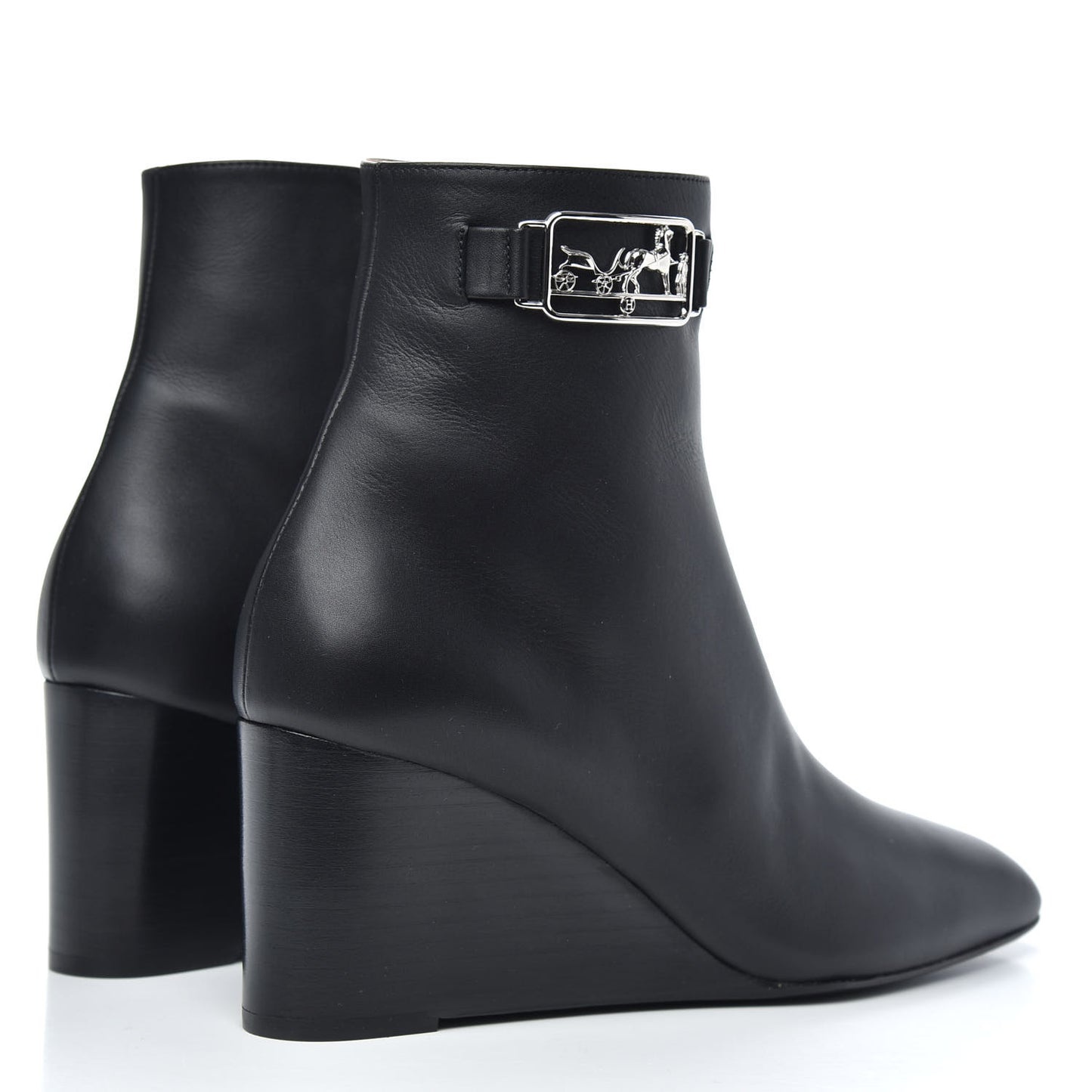 Calfskin Andrene Ankle Boots 38.5 Black