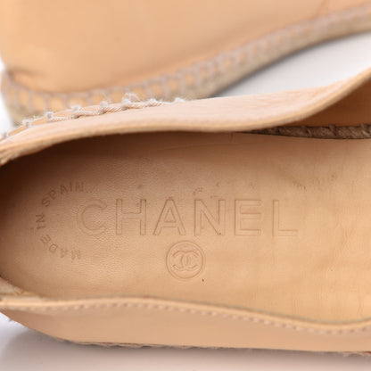 Chanel Lambskin CC Espadrilles 42 Beige Black 8 of 12