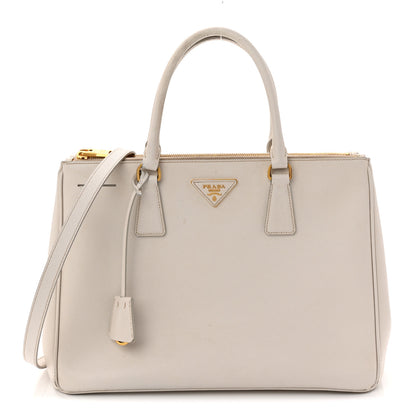 Prada Saffiano Lux Large Galleria Double Zip Tote Talco 1 of 18