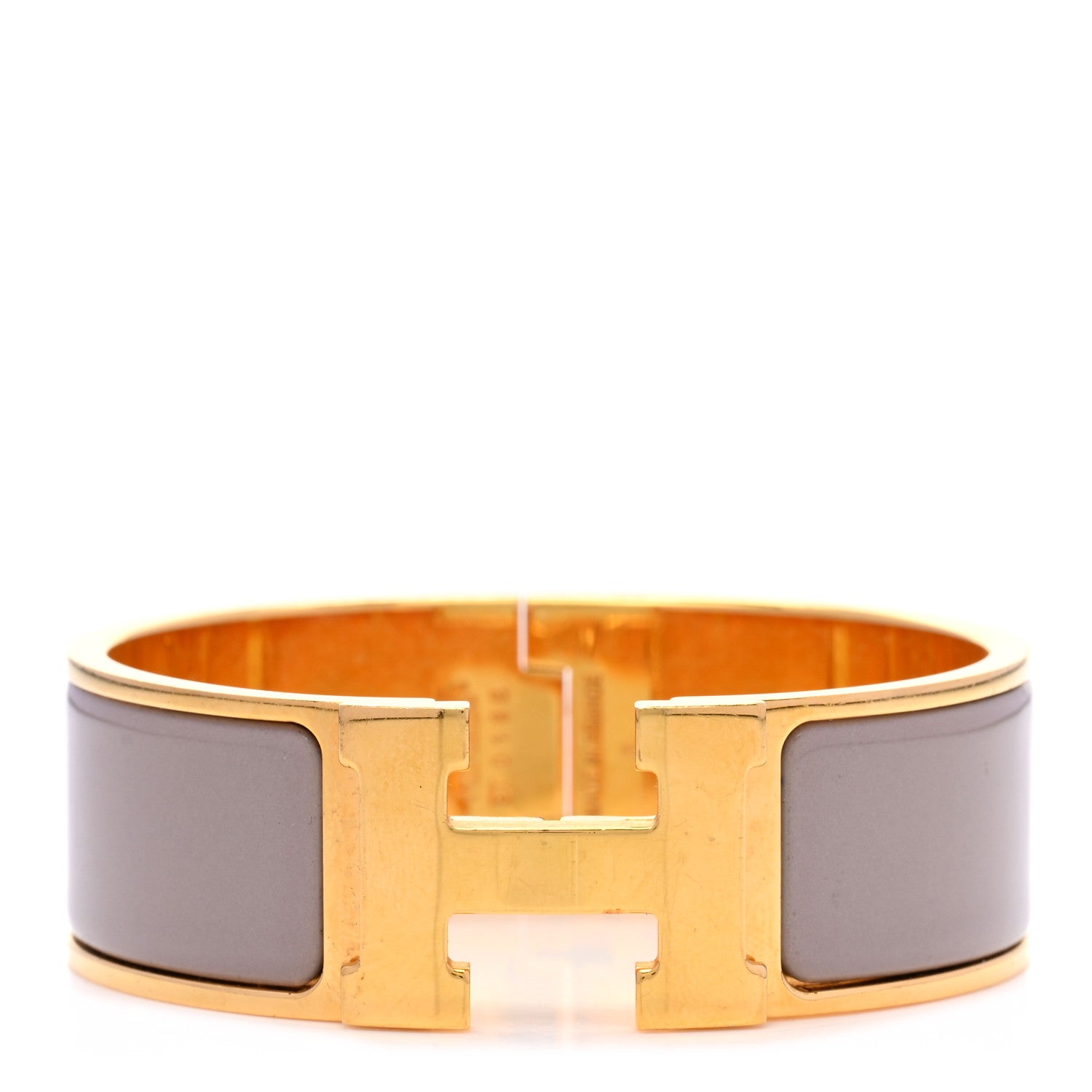 Hermes Enamel Wide Clic Clac H Bracelet PM Marron Glace 1 of 4