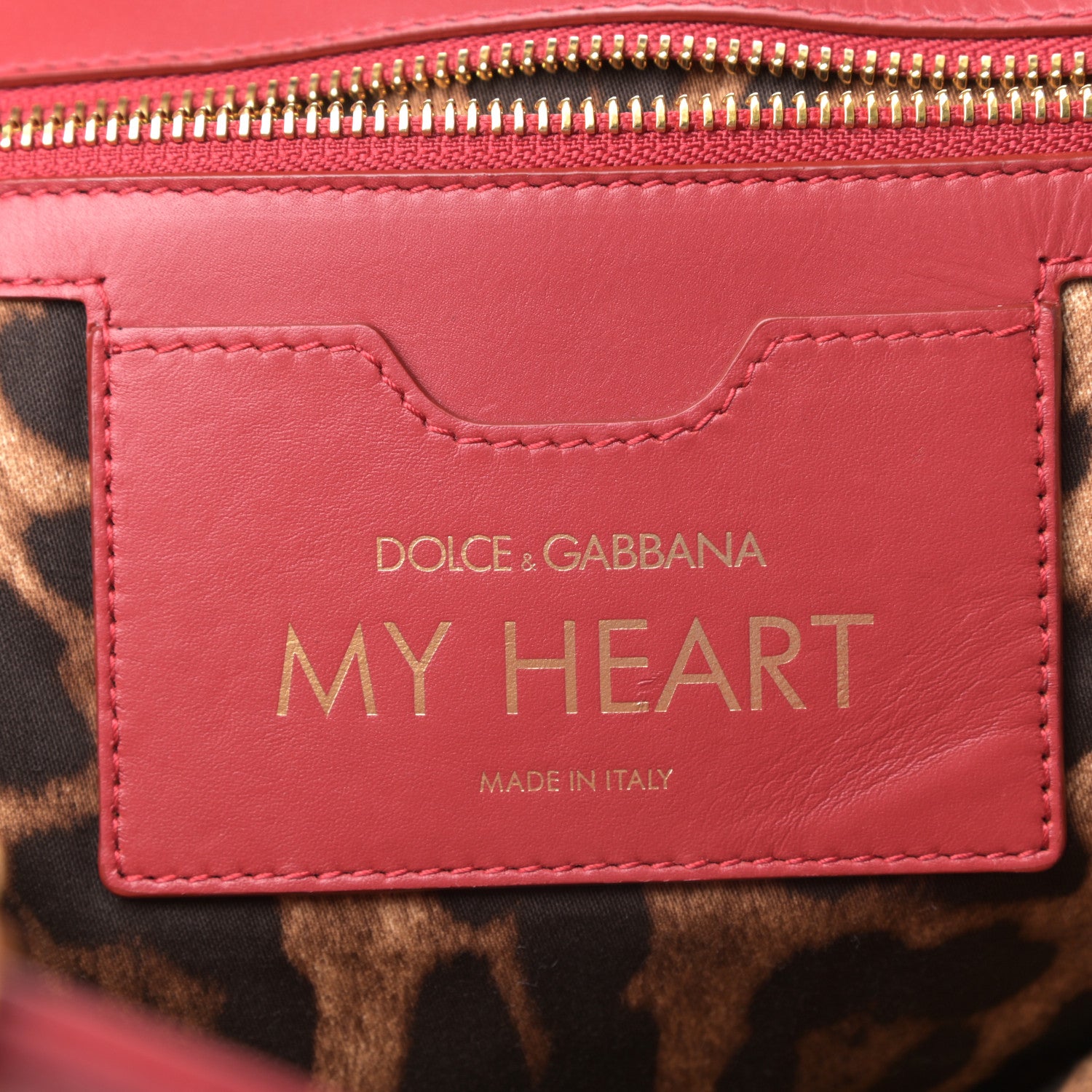 Dolce & Gabbana Calfskin Quilted Heart Shoulder Bag Red 6 of 10
