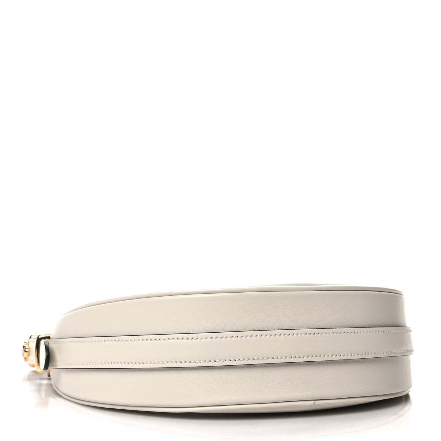 Soft Calfskin Arque Shoulder Bag White