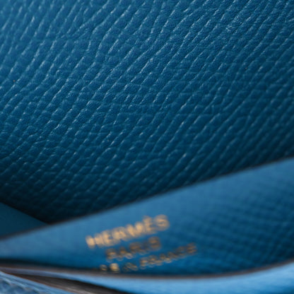 Hermes Epsom Bearn Compact Wallet Bleu Paon 9 of 12