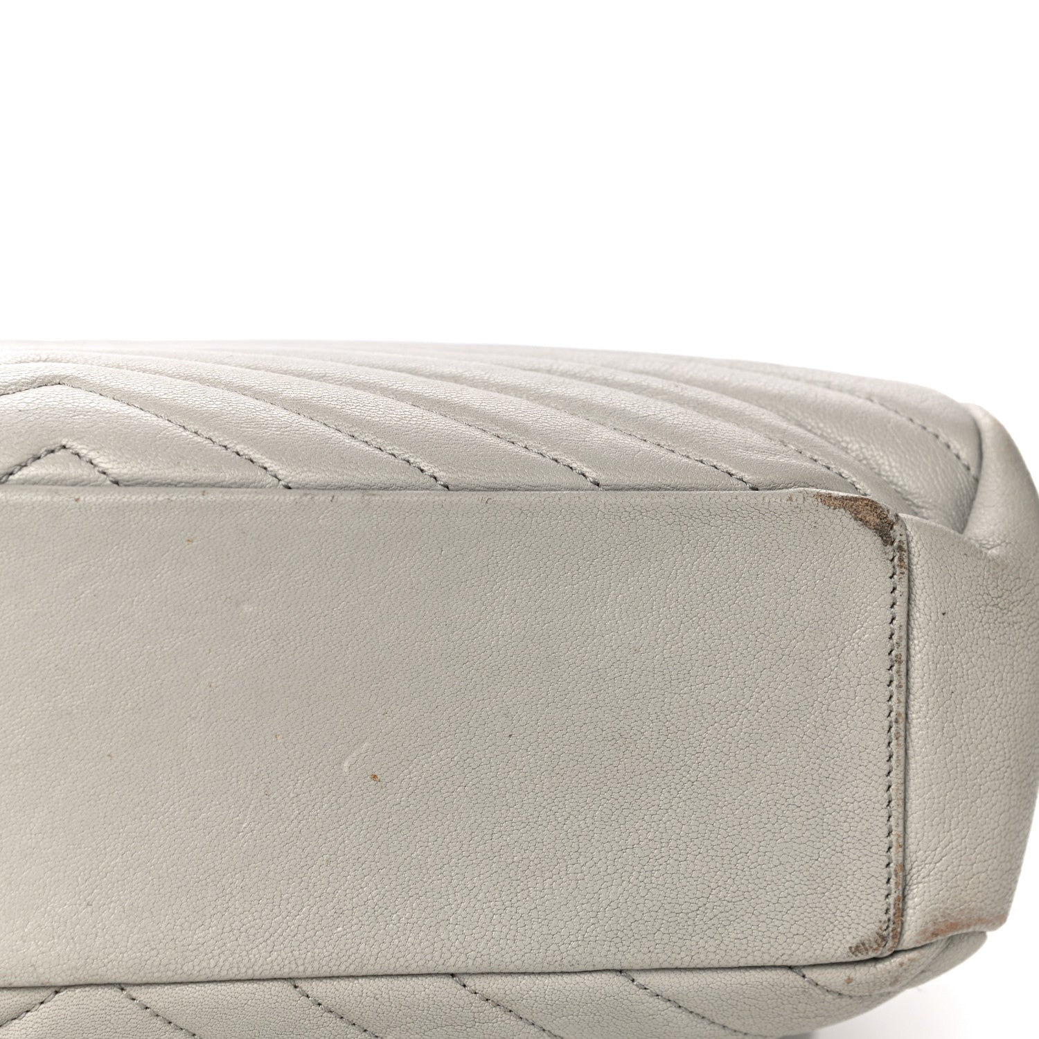 Saint Laurent Sheepskin Matelasse Large Monogram College Satchel Light Grey 31 of 31