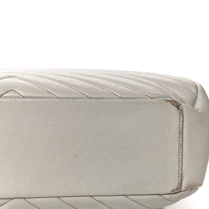 Saint Laurent Sheepskin Matelasse Large Monogram College Satchel Light Grey 31 of 31