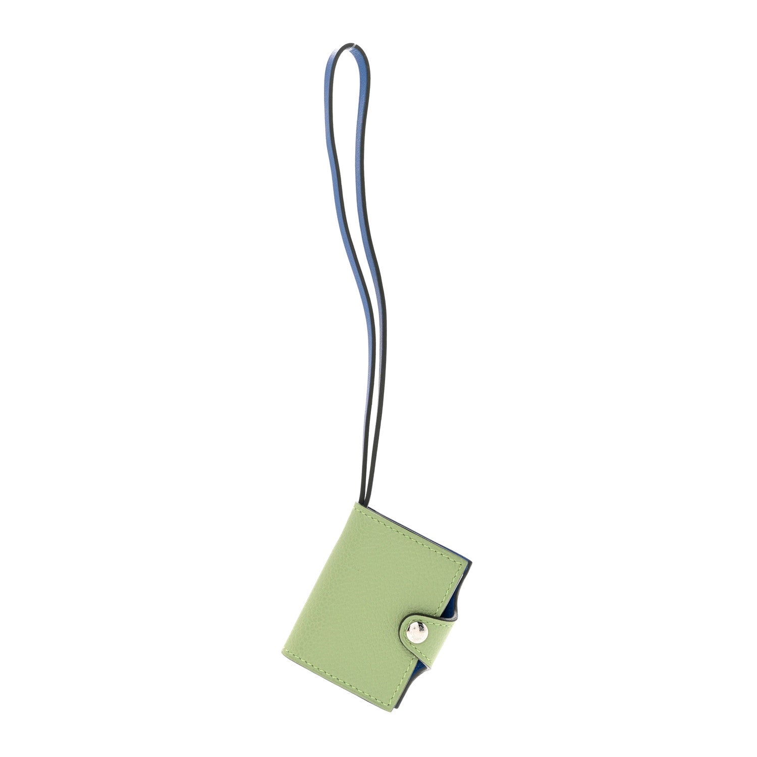 Hermes Evercolor Swift Verso Ulysse Nano Bag Charm Vert Criquet Bleu France 1 of 5