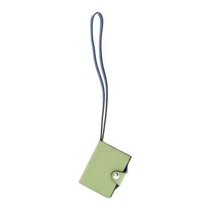 Hermes Evercolor Swift Verso Ulysse Nano Bag Charm Vert Criquet Bleu France 1 of 5