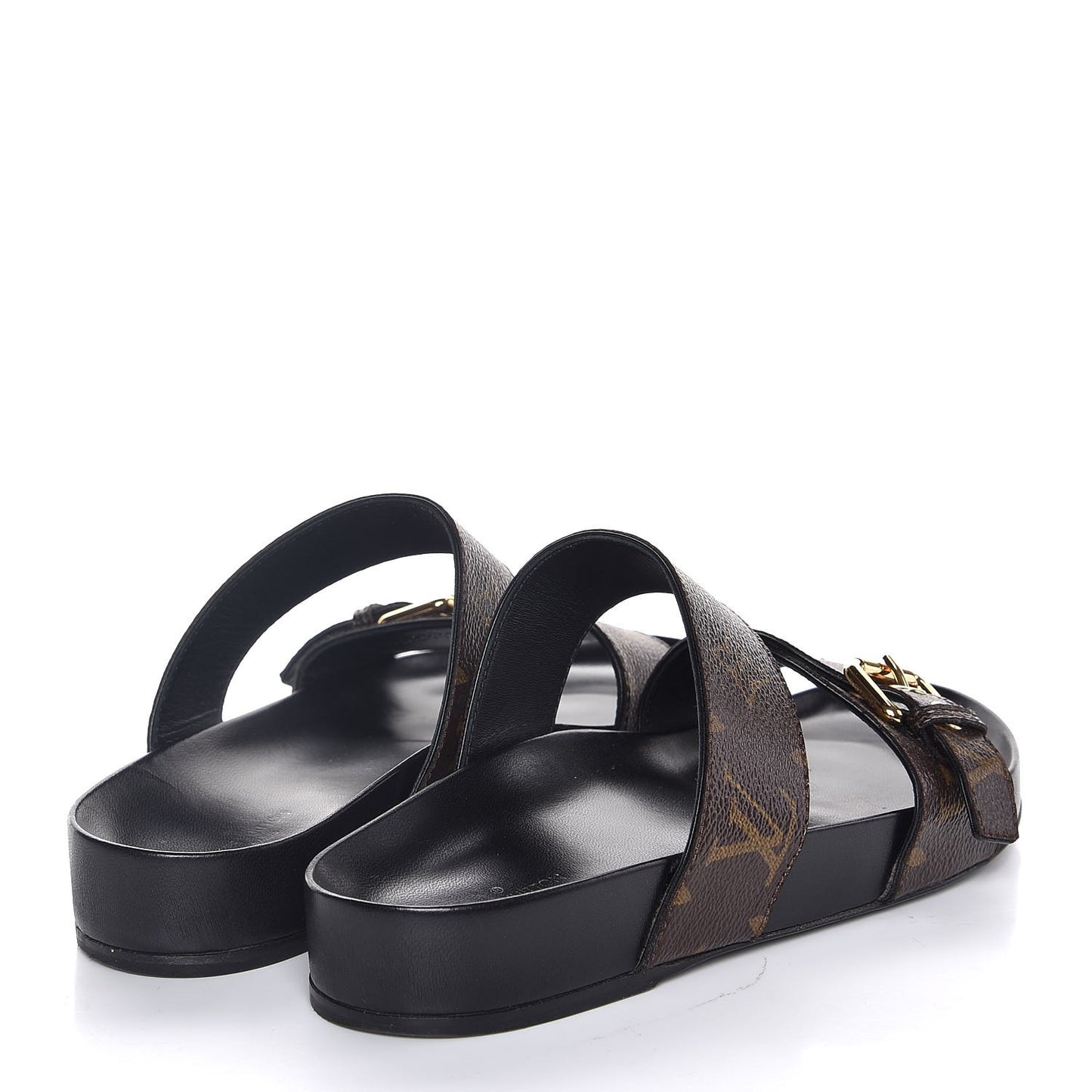 Monogram Bom Dia Mule Sandals 36 Black
