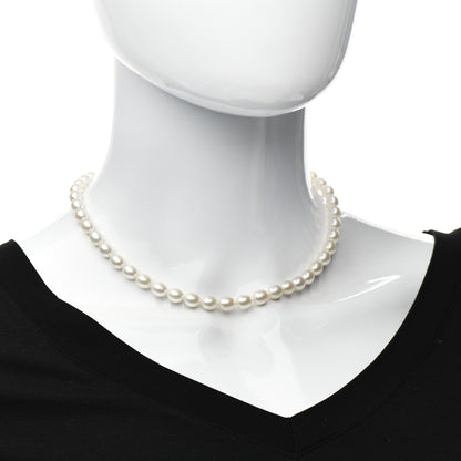 Tiffany Sterling Silver Pearl Elsa Peretti Open Heart Necklace 2 of 4