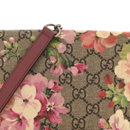 Gucci GG Supreme Monogram Blooms Chain Wallet Beige Multicolor Dry Rose 8 of 13