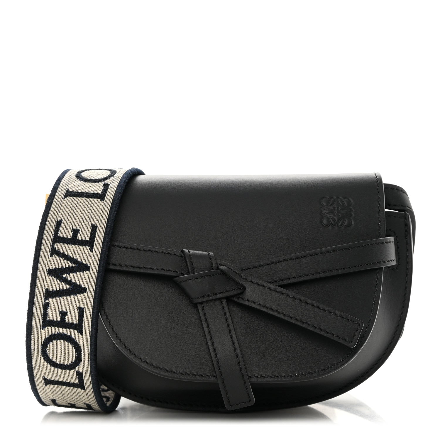 Loewe Calfskin Jacquard Mini Gate Dual Bag Black 1 of 10