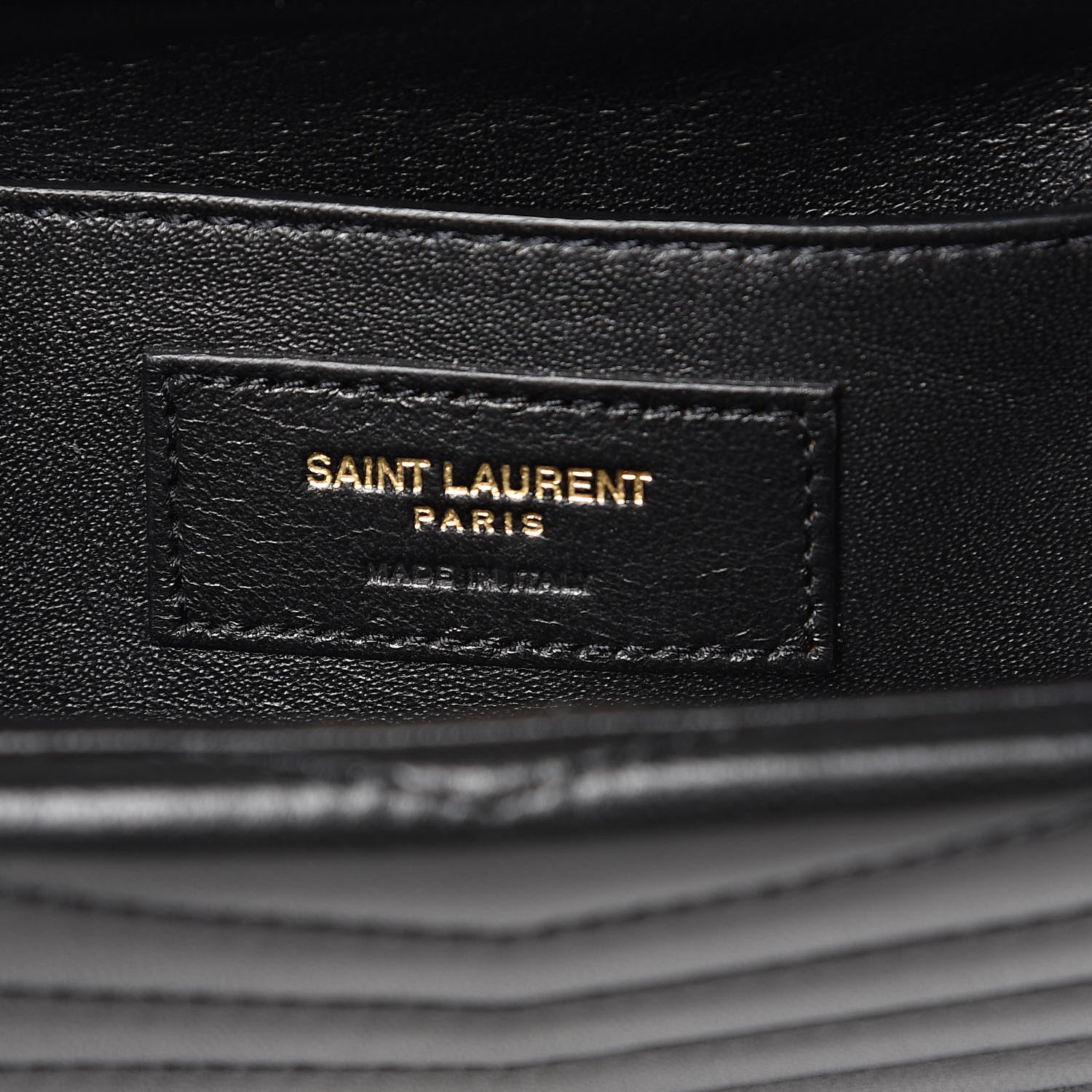 Saint Laurent Lambskin Matelasse Chevron Monogram Small Sulpice Bag Black 7 of 12
