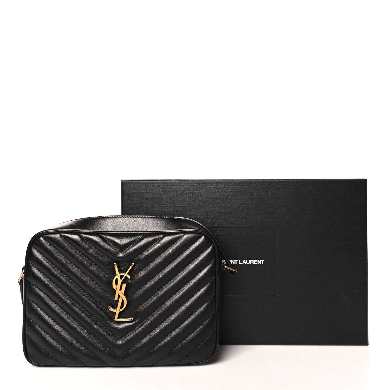 Saint Laurent Calfskin Matelasse Monogram Lou Camera Bag Black 11 of 11