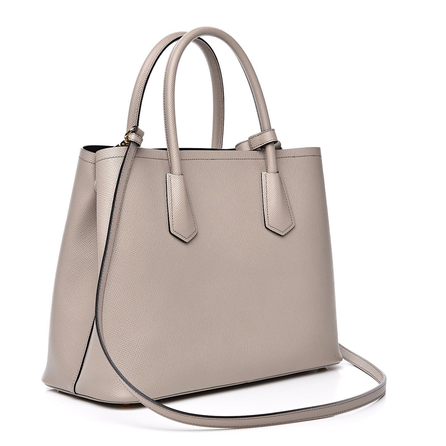 Saffiano Cuir Small Double Bag Pomice