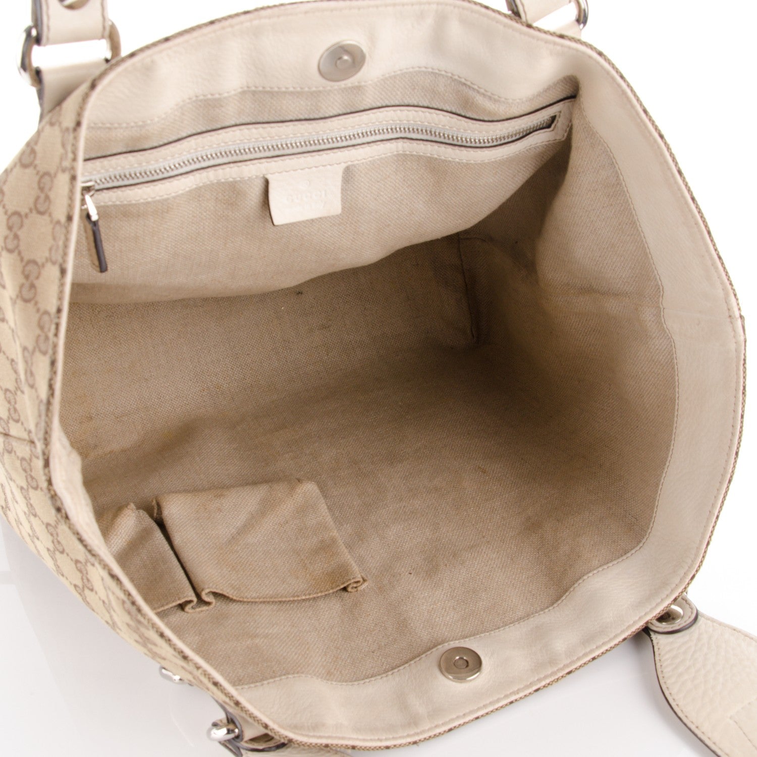 Gucci Monogram Medium Icon Bit Tote Off White 5 of 11