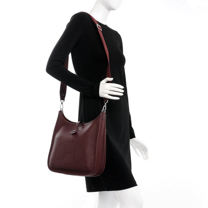 Hermes Taurillon Clemence Evelyne III PM Bordeaux 2 of 8