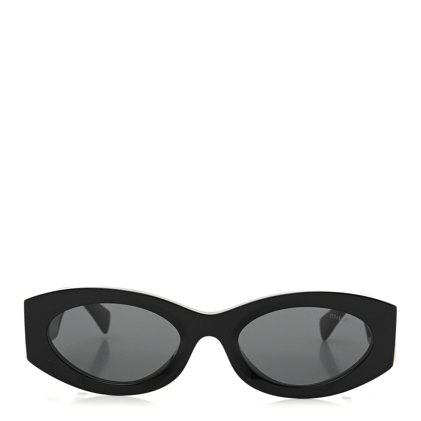 Acetate Oval Glimpse Sunglasses SMU11W Black