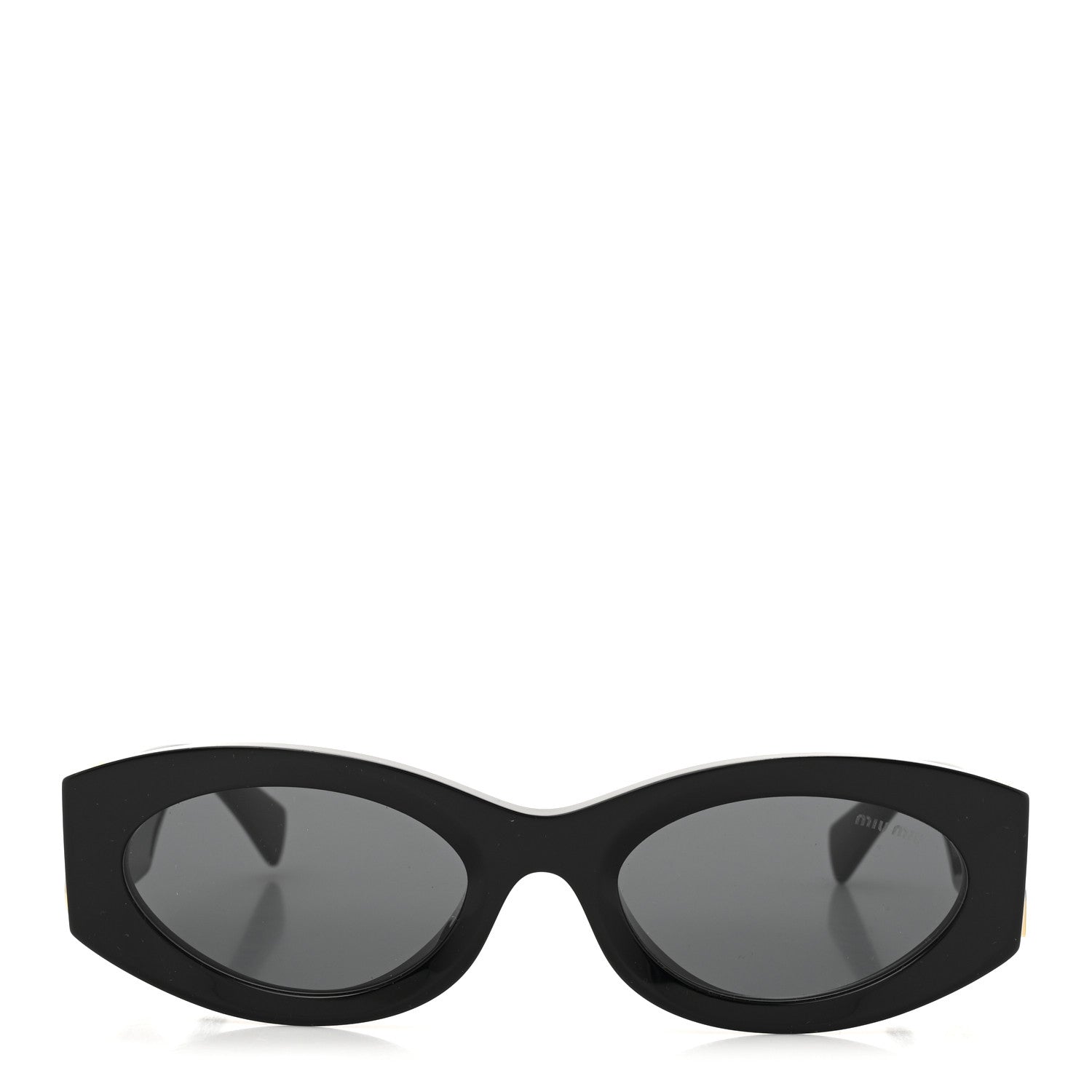 Miu Miu Acetate Oval Glimpse Sunglasses SMU11W Black 2 of 8
