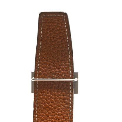 Hermes Box Togo Guilloche H Belt 85 34 Black Gold 3 of 3