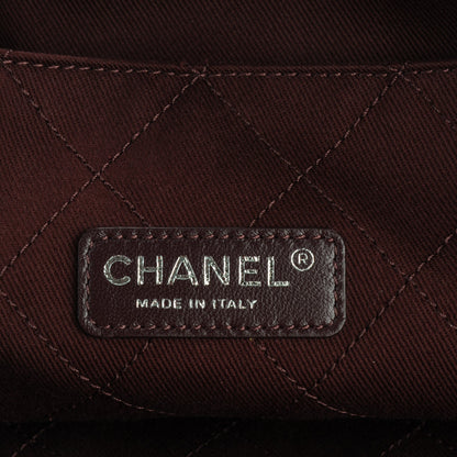 Chanel Canvas Calfskin Large Let's Demonstrate Tote White Black 6 of 6