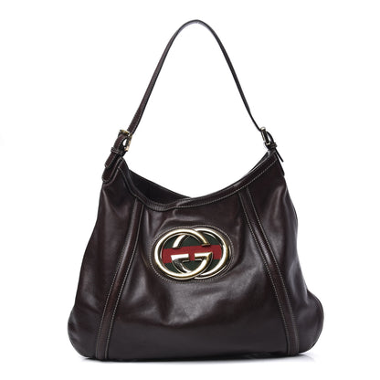 Gucci Calfskin Medium Britt Hobo Dark Brown 1 of 10