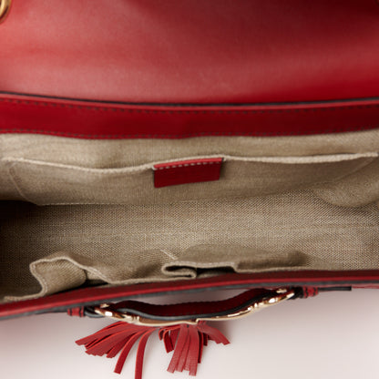 Gucci Microguccissima Medium Emily Chain Shoulder Bag Red 5 of 10