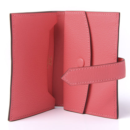 Hermes Chevre Mysore Mini Bearn Wallet Rose Lipstick 4 of 10