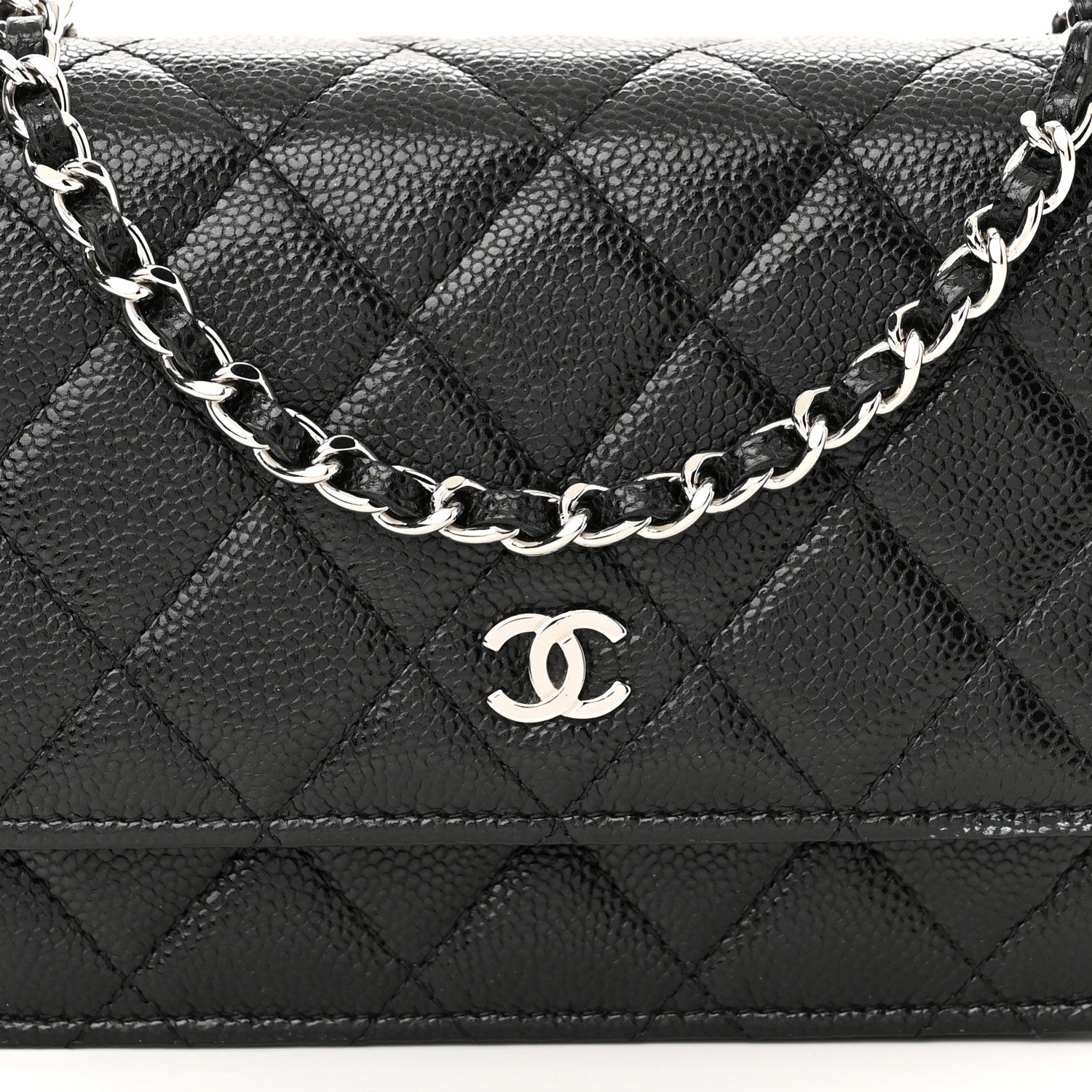 Chanel Caviar Quilted Mini Wallet On Chain WOC Black 8 of 11