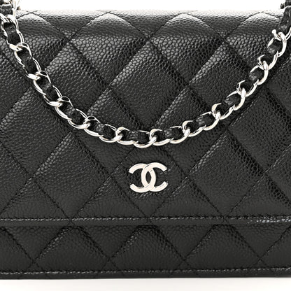 Chanel Caviar Quilted Mini Wallet On Chain WOC Black 8 of 11