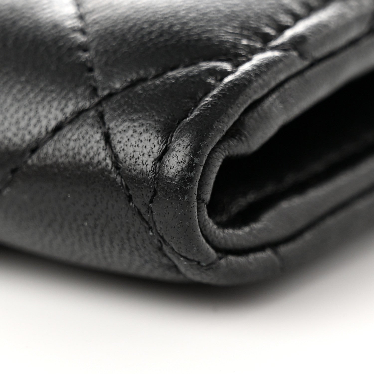 Chanel Lambskin Quilted Medium Flap Wallet Black 11 of 12
