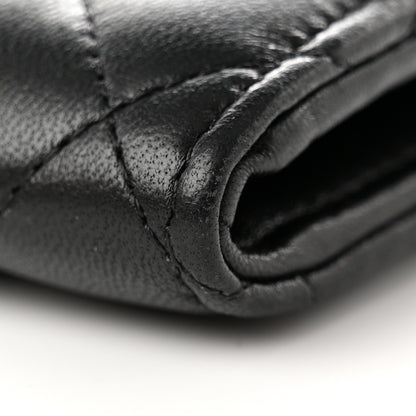 Chanel Lambskin Quilted Medium Flap Wallet Black 11 of 12