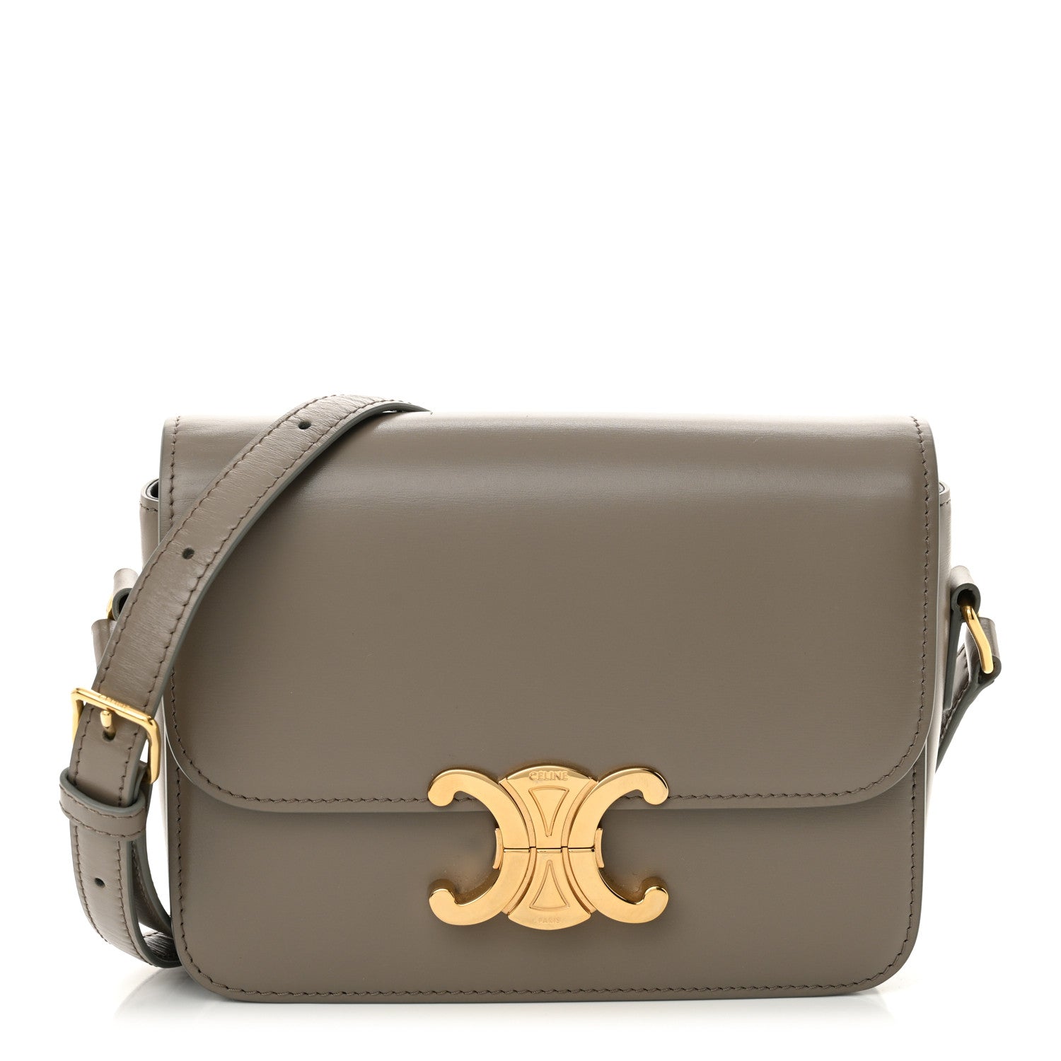 Celine Shiny Calfskin Teen Triomphe Pebble 1 of 13