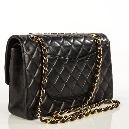 Chanel Lambskin Quilted Medium Double Flap Black 4 of 10