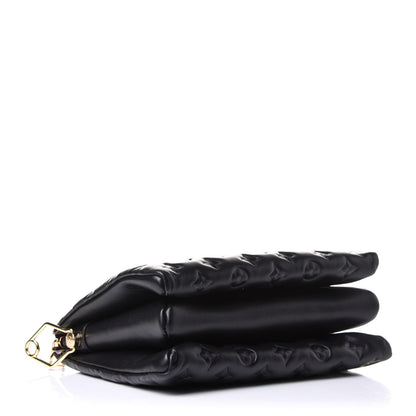 Louis Vuitton Lambskin Embossed Monogram Coussin PM Black 4 of 7