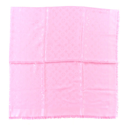 Louis Vuitton Silk Wool Monogram Shawl Velvet Rose 2 of 4