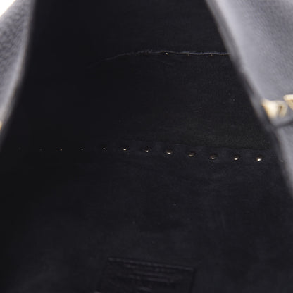 Valentino Garavani Pebbled Calfskin Rockstud Flip Lock Flap Messenger Satchel Black 5 of 12