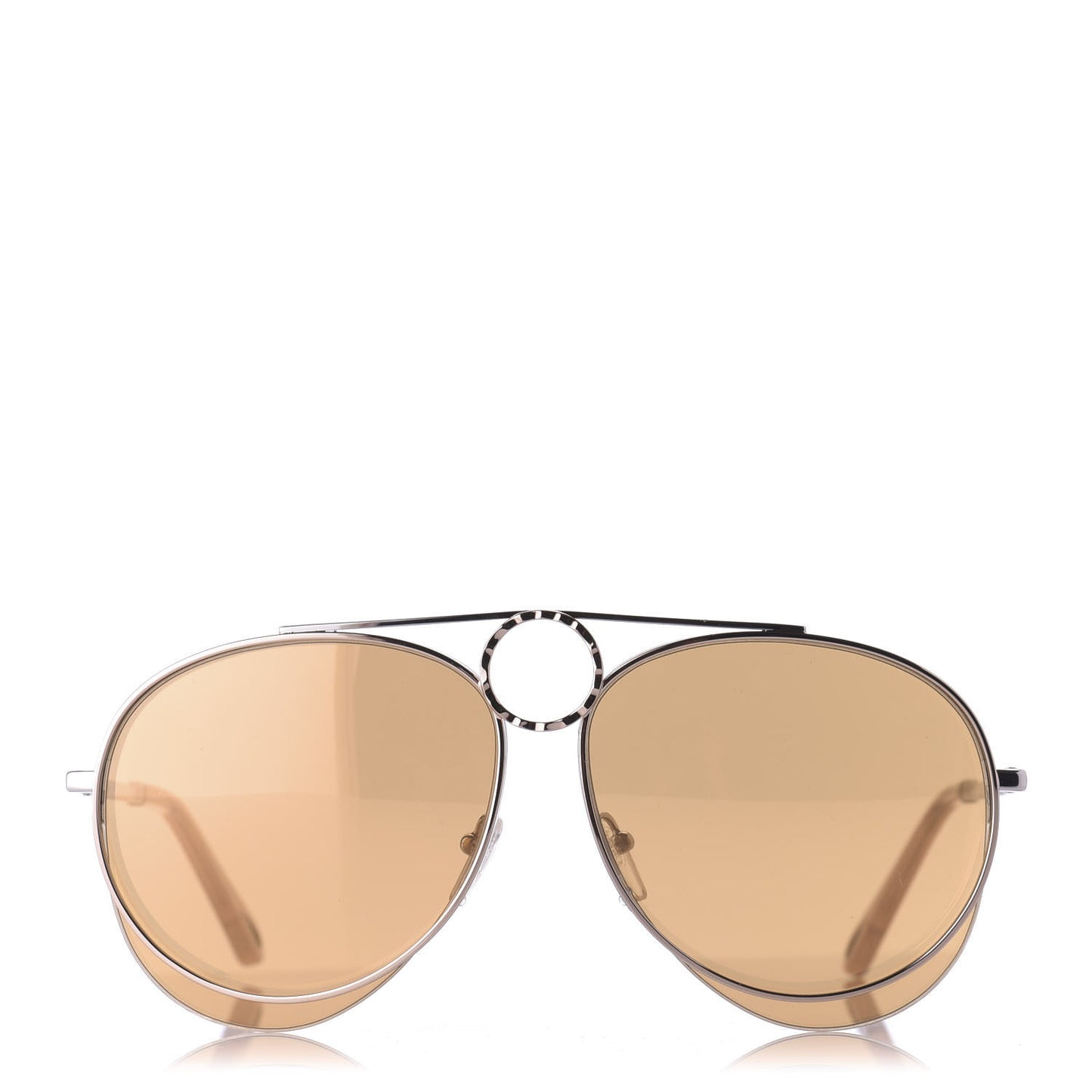 Metal Mirrored Romie Aviator Sunglasses CE144S Silver Copper