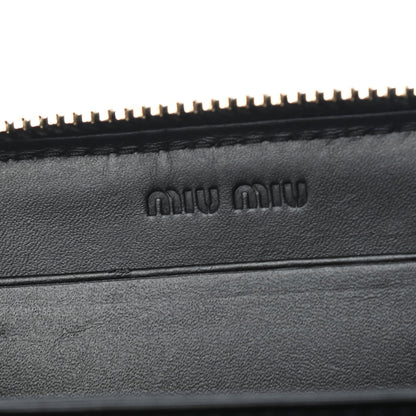 Miu Miu Patent Crocodile Embossed St Cocco Lux Compact Wallet Black 6 of 9