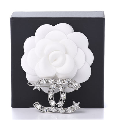 Chanel Crystal Starfall CC Hair Clip Silver 5 of 5