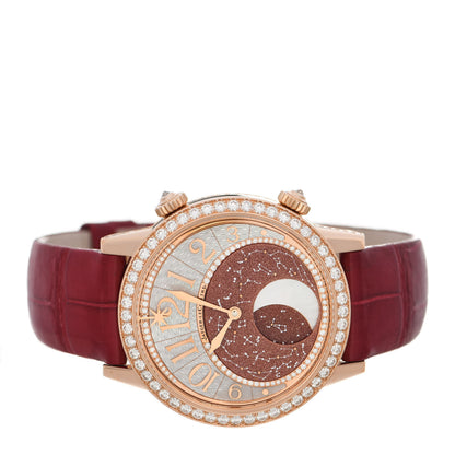 Jaeger-LeCoultre 18K Rose Gold Alligator Diamond Bezel Mother of Pearl 39mm Rendez-Vous Moon Automatic Watch Q3532490 2 of 6