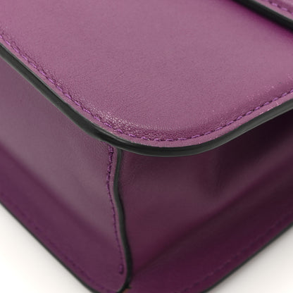 Valentino Garavani Calfskin Vlogo Loco Shoulder Bag Prune 10 of 20