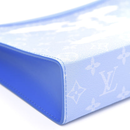 Louis Vuitton Monogram Clouds Pochette Voyage MM A4 Blue 6 of 9