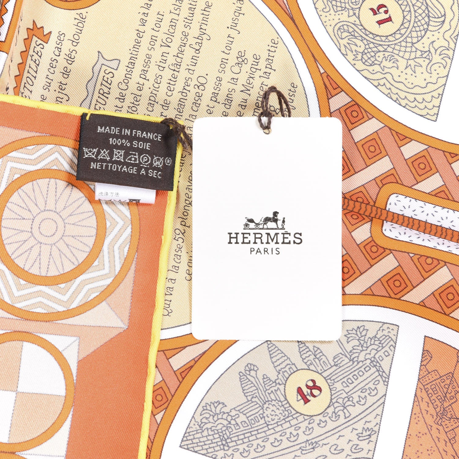 Hermes Silk Le Tour Du Monde En 63 Cases Scarf 90 6 of 6