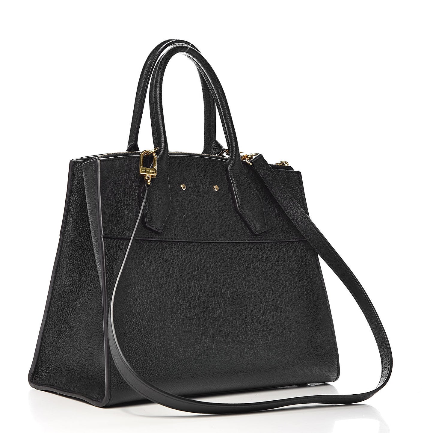 Calfskin Studded City Steamer MM Black