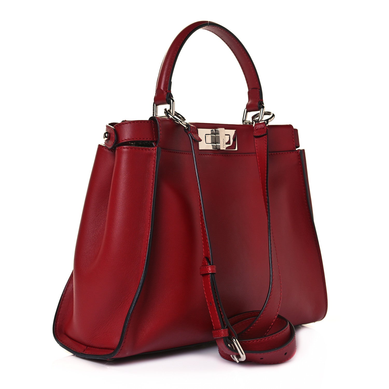 Fendi Vitello Seta Elaphe Crocodile Monster Eyes Medium Peekaboo Iconic Satchel Ribes Naturale 3 of 11