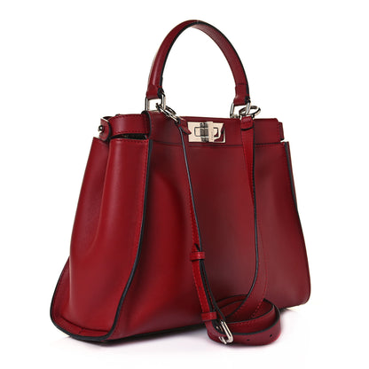 Fendi Vitello Seta Elaphe Crocodile Monster Eyes Medium Peekaboo Iconic Satchel Ribes Naturale 3 of 11