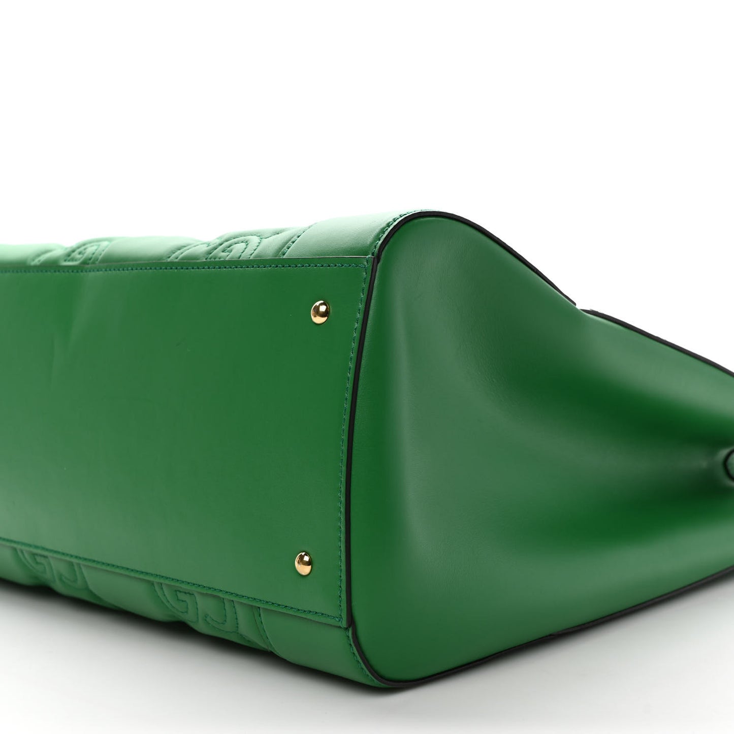Calfskin GG Matelasse Tote Bag Bright Green